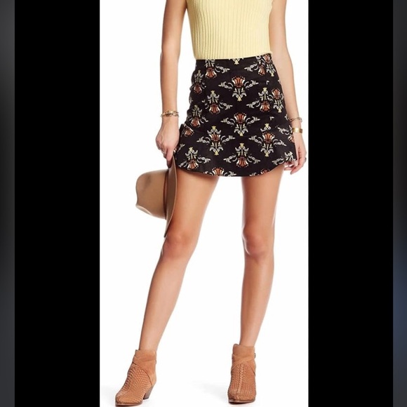 Free People Roll With Us Corduroy Ruffle Mini Skirt size 10 - Picture 1 of 7